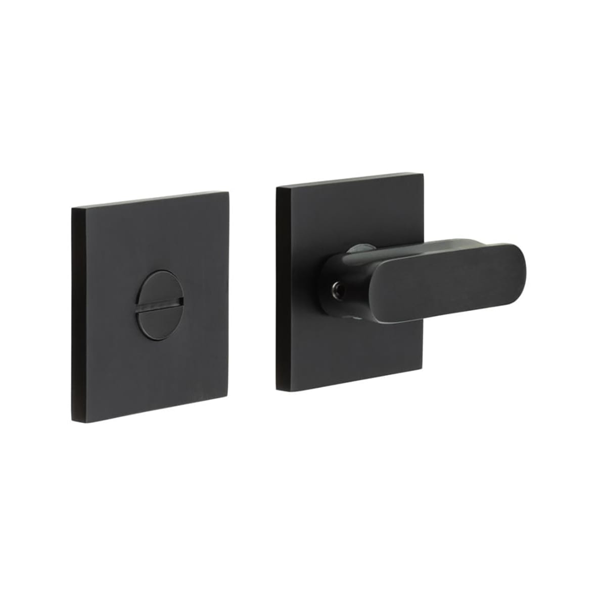 Square Bathroom Turn & Release - 54 x 54mm - Matt Black
