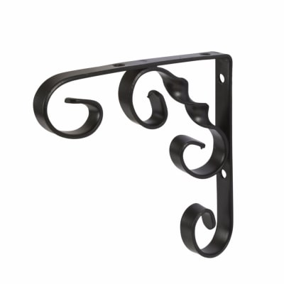 Ornamental Scroll Shelf Bracket - 115 x 110mm - Black