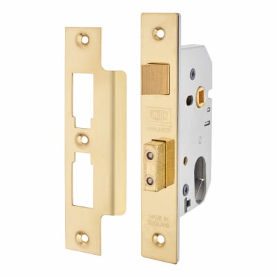 Bolt Through Oval 2241 Sashlock - 65mm Case - 44.5mm Backset - Polished Brass