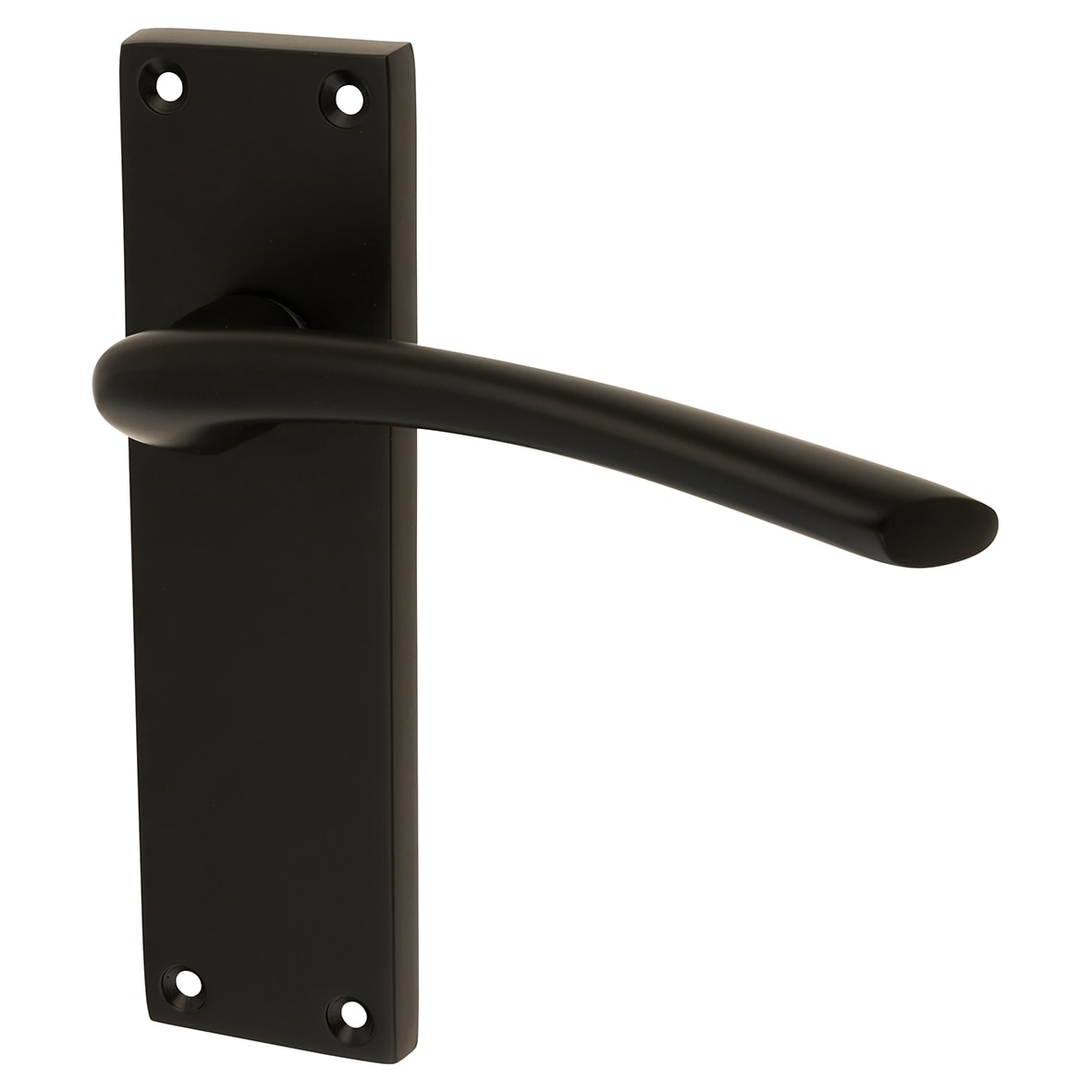 Matt Black Latch Door Handles Pack - Rimini Range