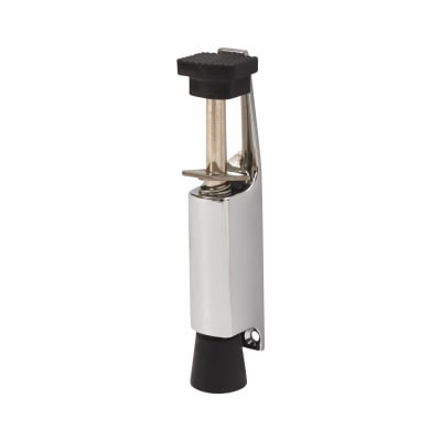 Foot Operated Door Holder - 120mm Closed Height - Polished Chrome