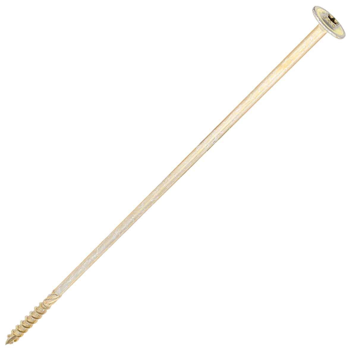 Timber Frame Screws Wafer Head - 8.0 x 300mm - Yellow Zinc - Pack of 25