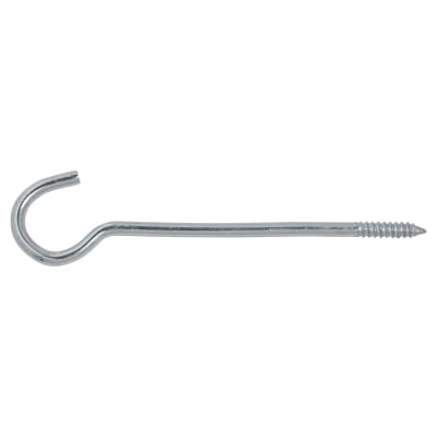 Ceiling Hooks to Screw - 125mm Length - Zinc Plated - Pack of 10 552357P