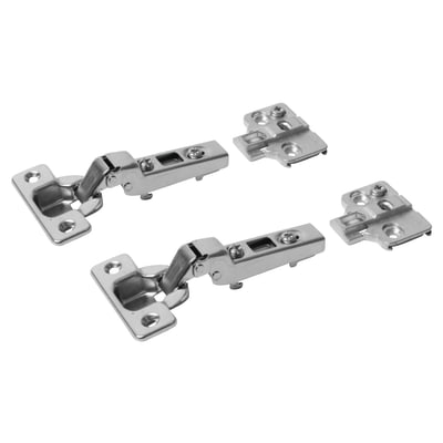 Clip-On Soft Close Cabinet Hinge - 110° - Half Overlay - Zinc Plated - Pair