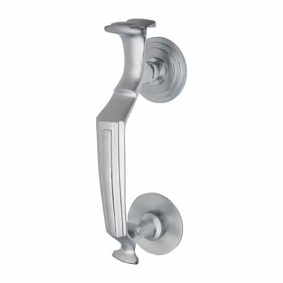 Doctor Door Knocker - Satin Chrome - 192 x 48mm