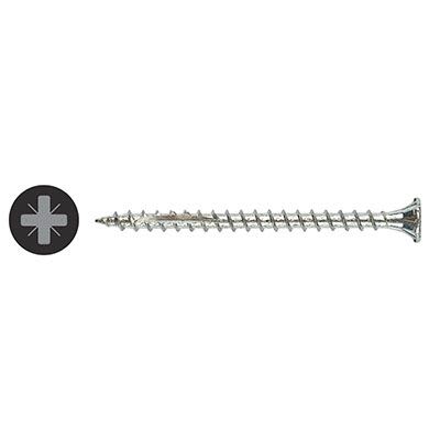 Cutter Pozi Countersunk Wood Screws - 4.5 x 30mm - Bright Zinc Plated - Pack of 200