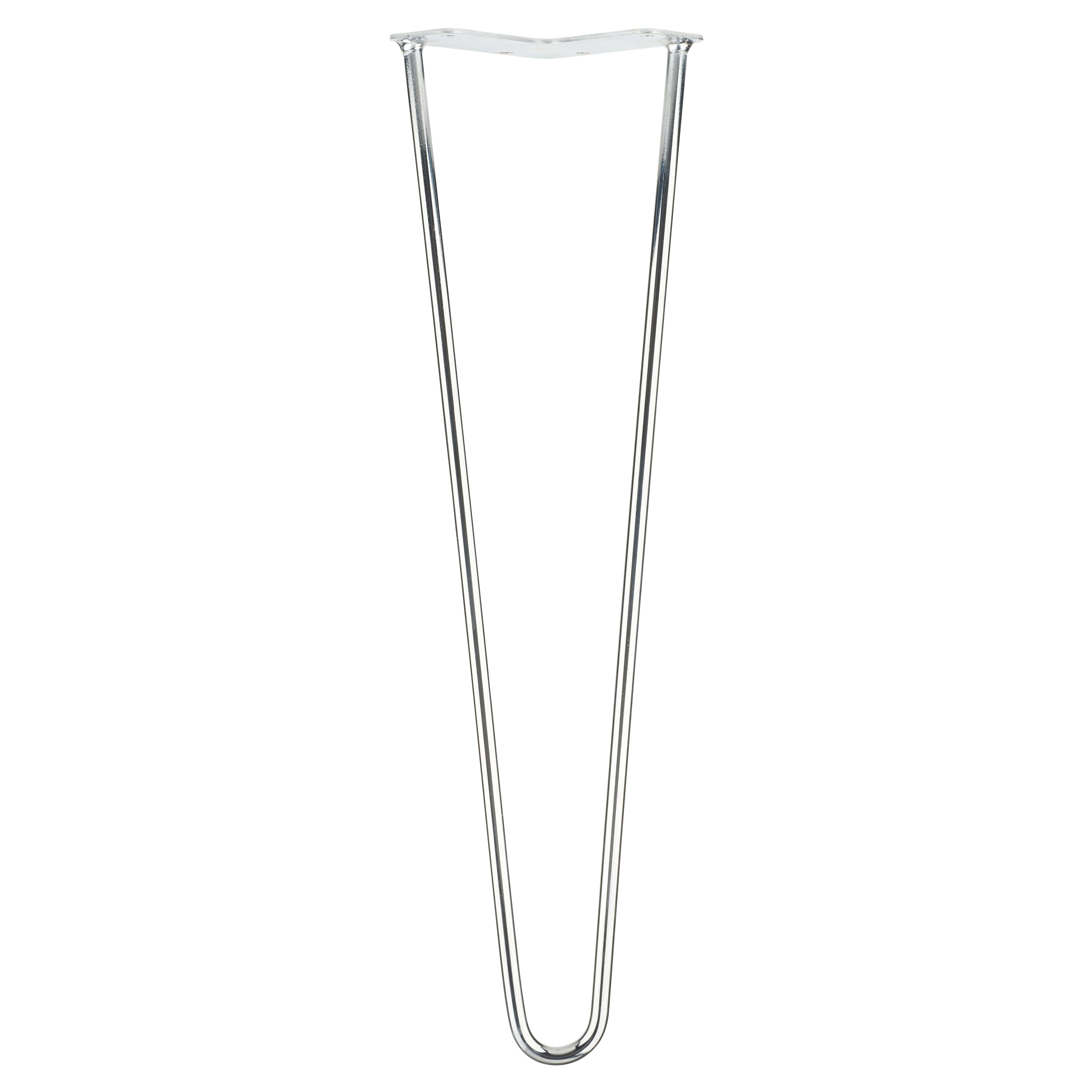 Hairpin Leg - 2 Pin - 400mm Height - Chrome - pair