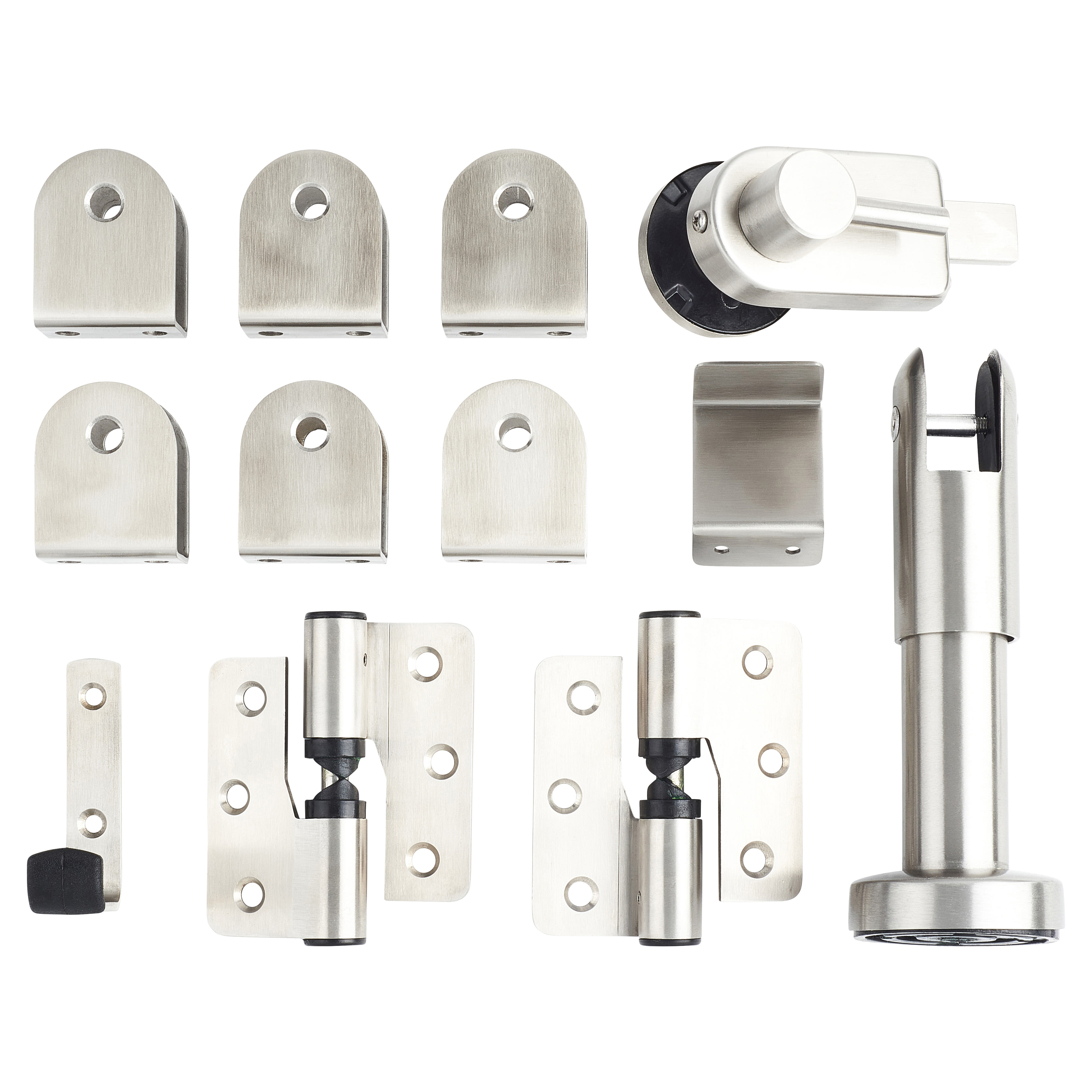 Toilet Cubicle Pack - 19-20mm Panels - Left Hand - 304 Satin Stainless Steel