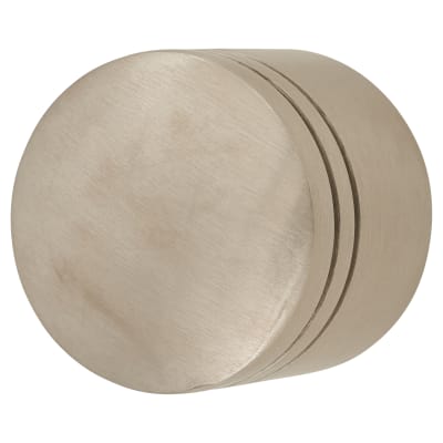 Turned Lined Round Cabinet Knob - 30mm Diameter - Satin Stainless Steel