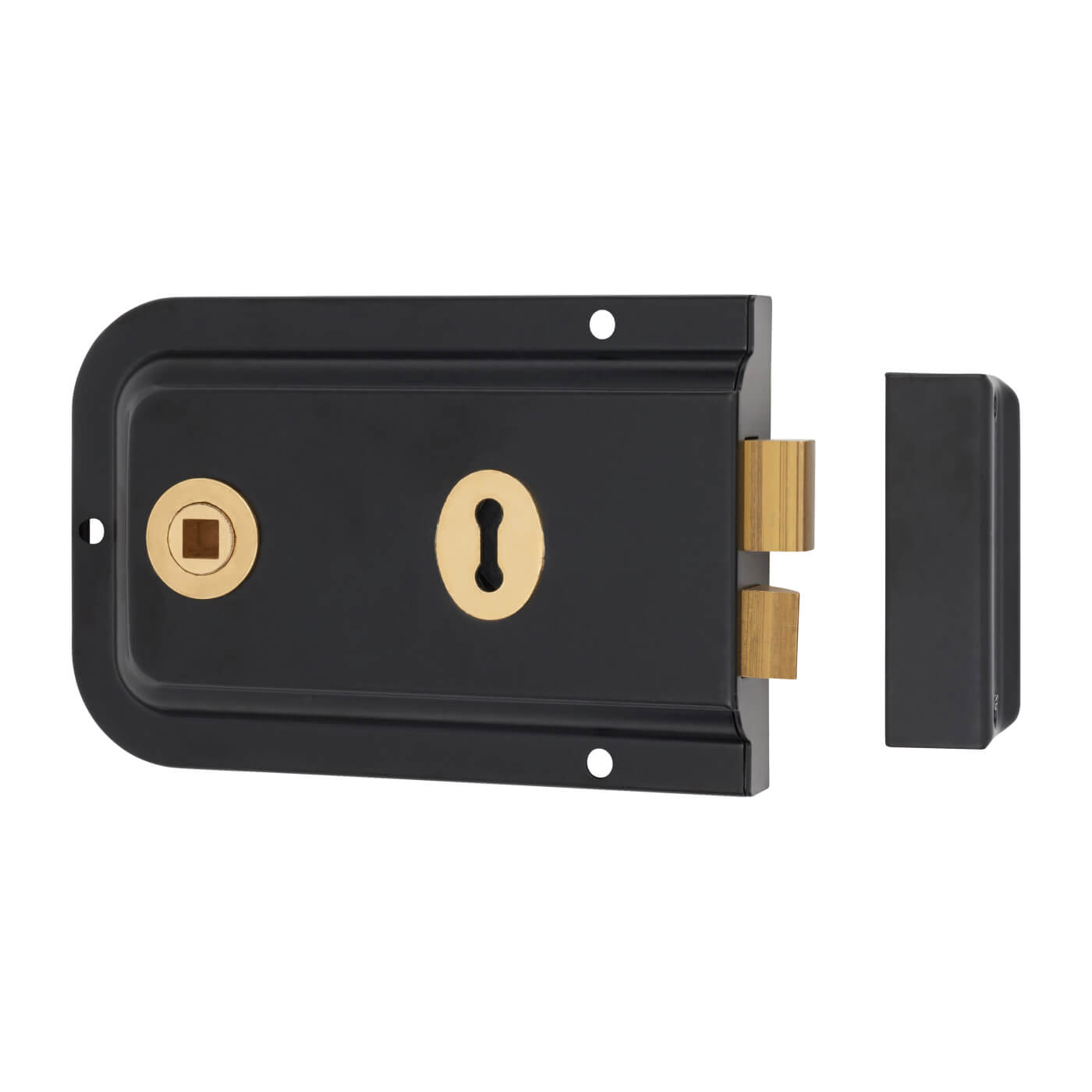 1445 Pressed Rim Lock - 152 x 102mm - Black