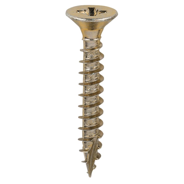 Classic Pozi Countersunk Wood Screws - 6.0 x 40mm - Yellow Zinc - Pack of 200