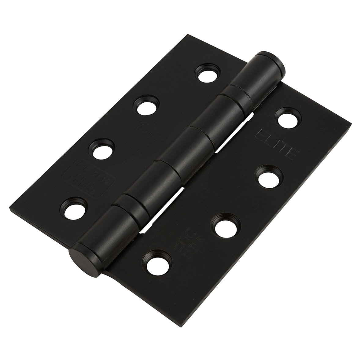 Twin Ball Bearing Grade 13 Butt Fire Door Hinge - 100 x 76 x 3mm - Matt Black - Pair