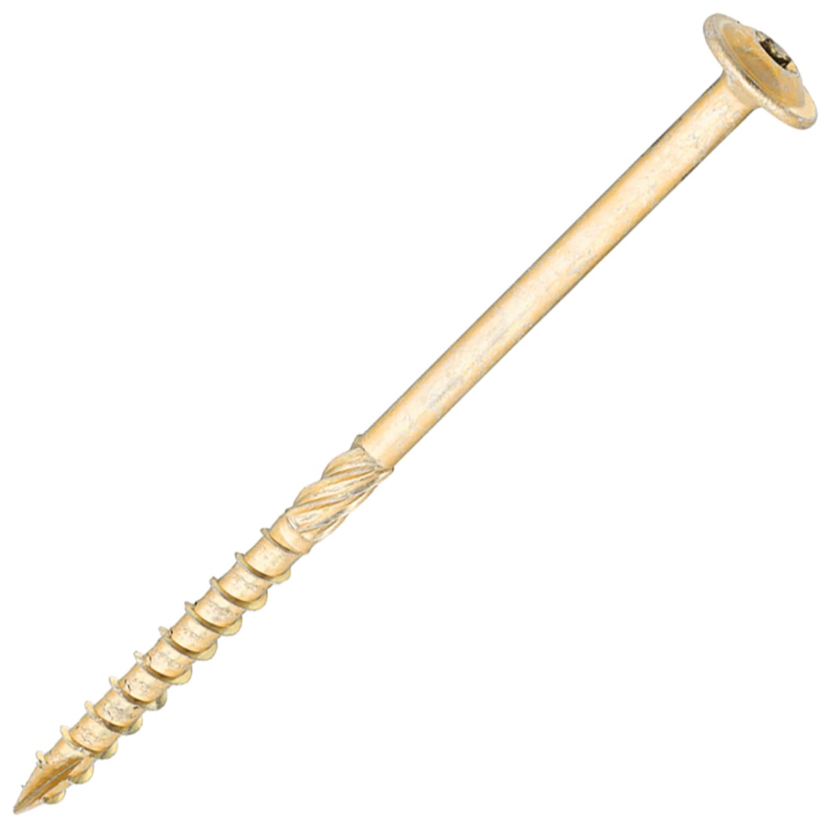 Timber Frame Screws Wafer Head - 6.7 x 125mm - Yellow Zinc - Pack of 50