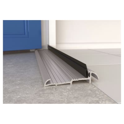 Threshold Strips - 914mm Length - Outward Opening Doors - Mill Aluminium