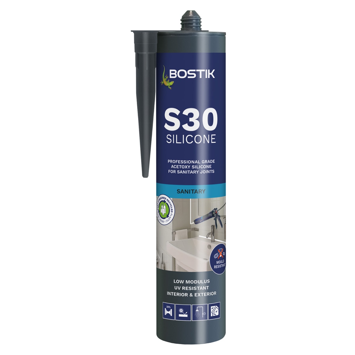 S30 Acetoxy Sanitary Sealant - 310ml - White