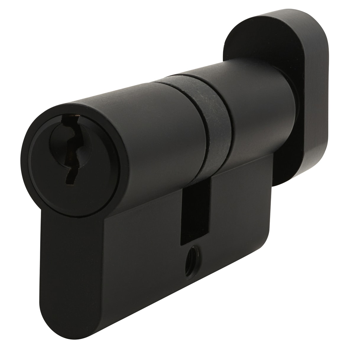 5 Pin 60mm Euro Thumbturn Cylinder - 30mm Turn + 30mm - Matt Black - Keyed to Differ