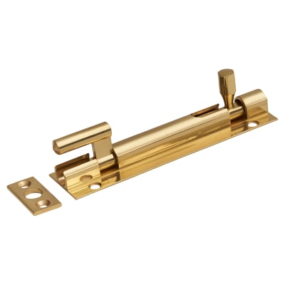 Polished Brass Necked Barrel Bolt - 100 x 25mm