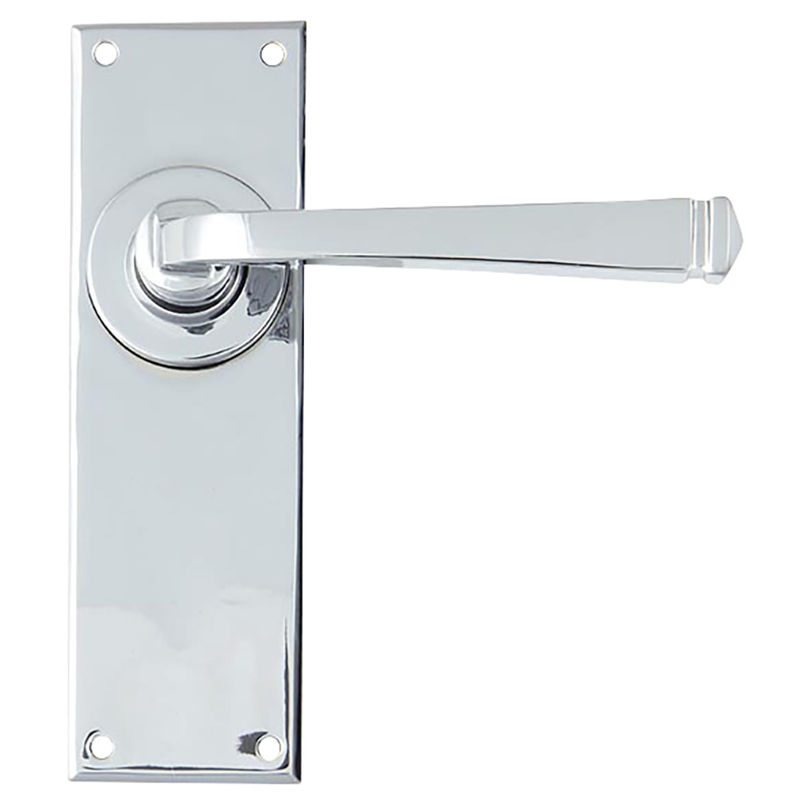 Polished Chrome Latch Door Handles - Avon Range - 152 x 48mm