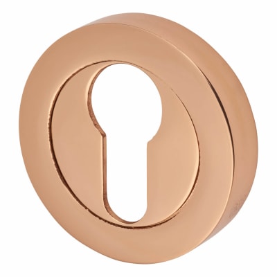 Escutcheon - 50mm Diameter - Euro - Polished Copper