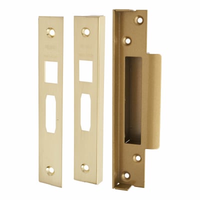 13mm Rebate Kit to suit StrongBOLT:2007 5 Lever Sashlocks - Polished Brass