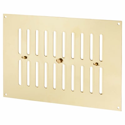 Hit & Miss Vent - 242 x 165mm - Polished Brass