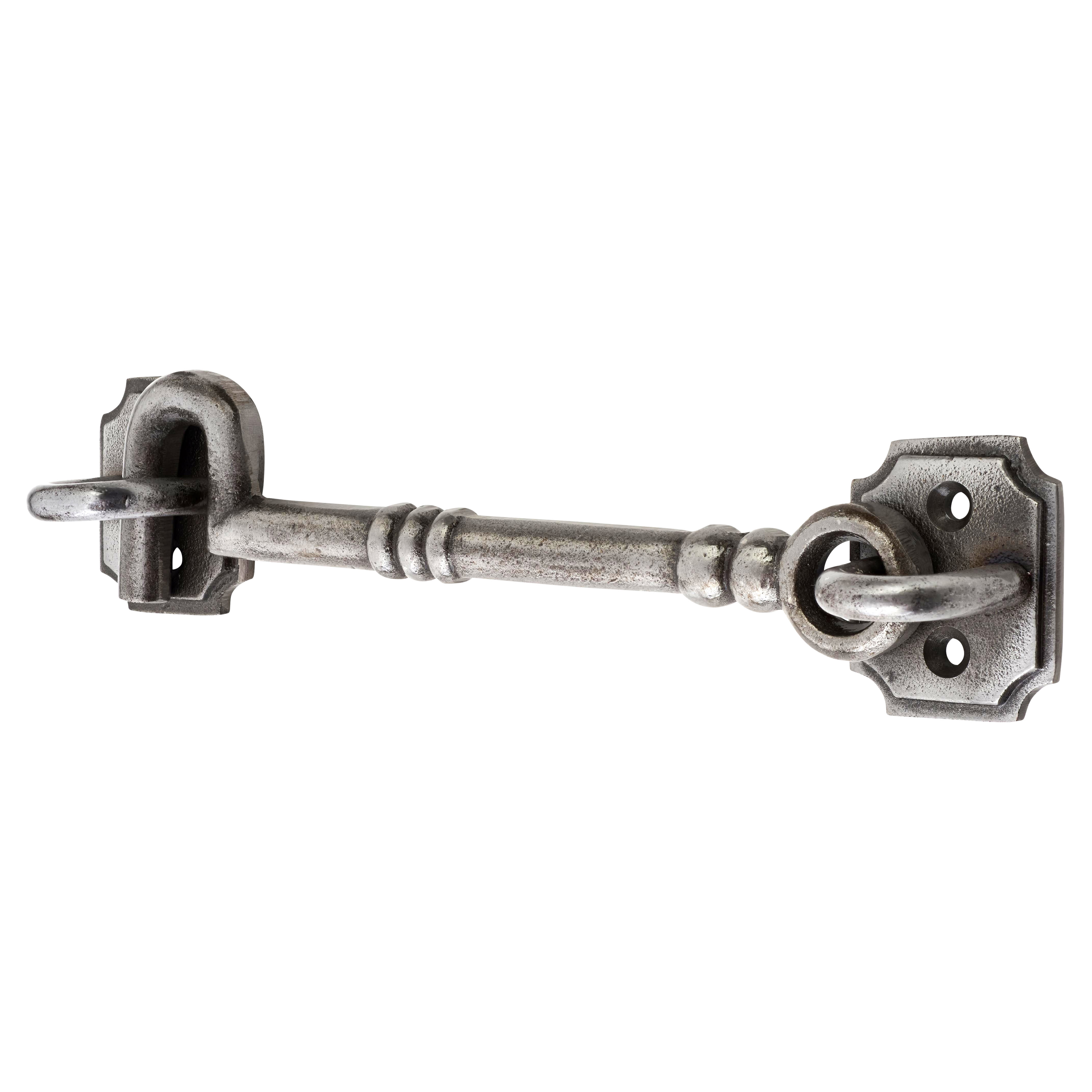 Blacksmith Cabin Hook & Eye - 150mm Length - Polished Iron