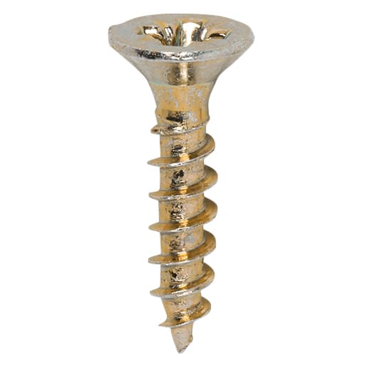 Classic Pozi Countersunk Wood Screws - 3.5 x 16mm - Yellow Zinc - Pack of 200