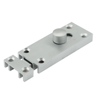 Satin Chrome Bathroom Slip Straight Barrel Bolt - 65 x 25mm