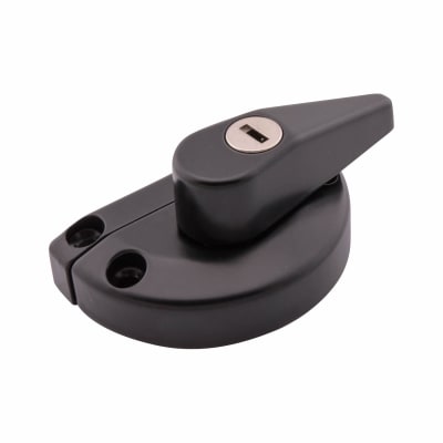 uPVC/Timber 10mm Narrow Back Keep Locking Fitch Sash Window Fastener - 65 x 10mm - Black