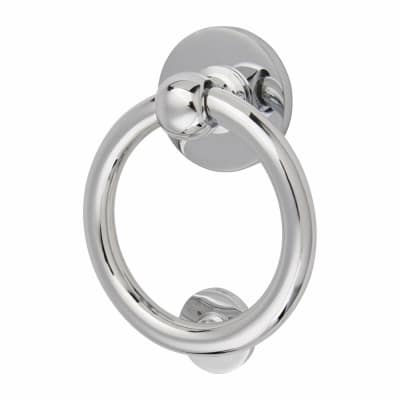 Ring Door Knocker - Polished Chrome - 100 x 100mm