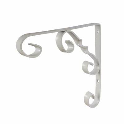 Ornamental Scroll Shelf Bracket - 164 x 160mm - White