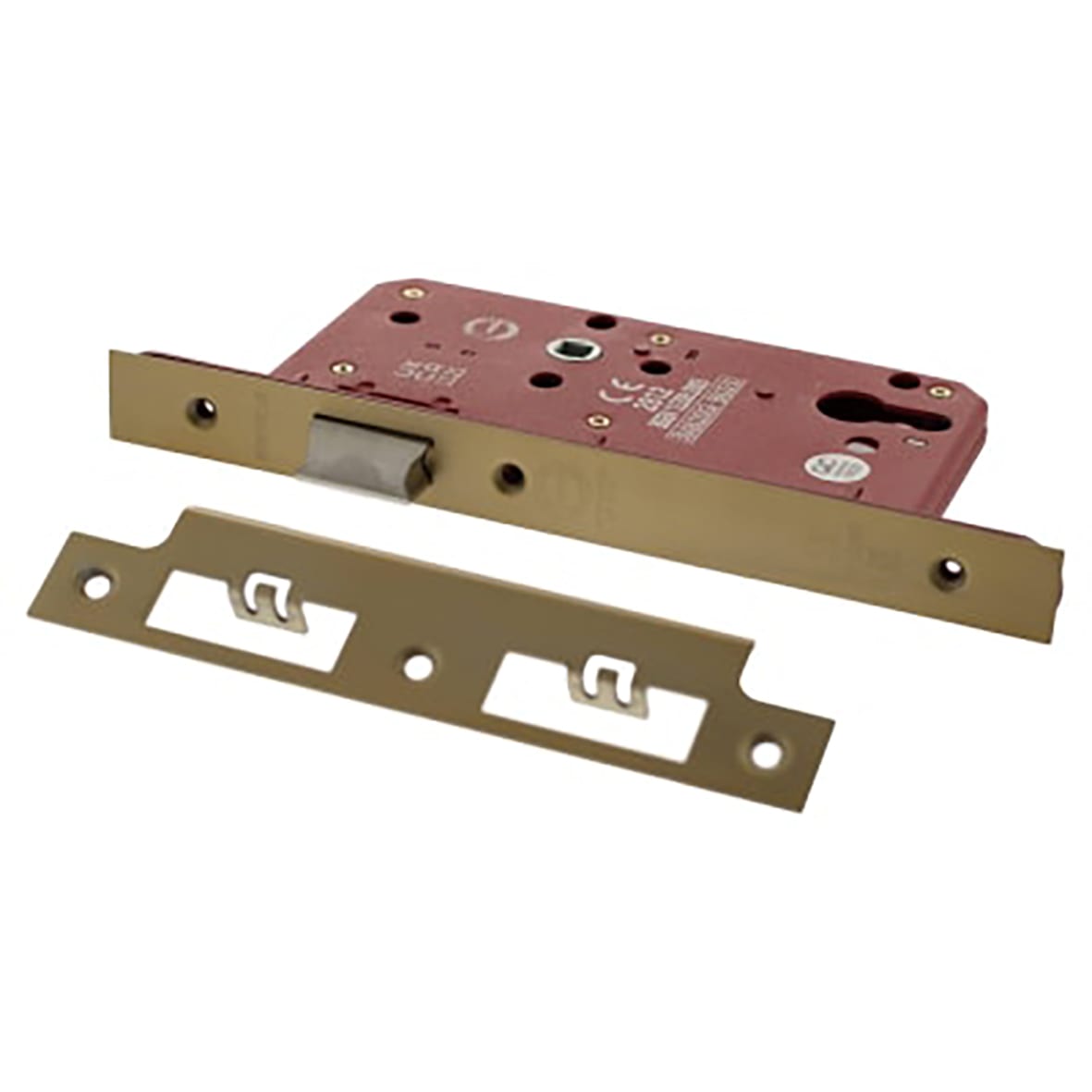DIN Latch - 88mm Case - 60mm Backset - Square - Satin Brass