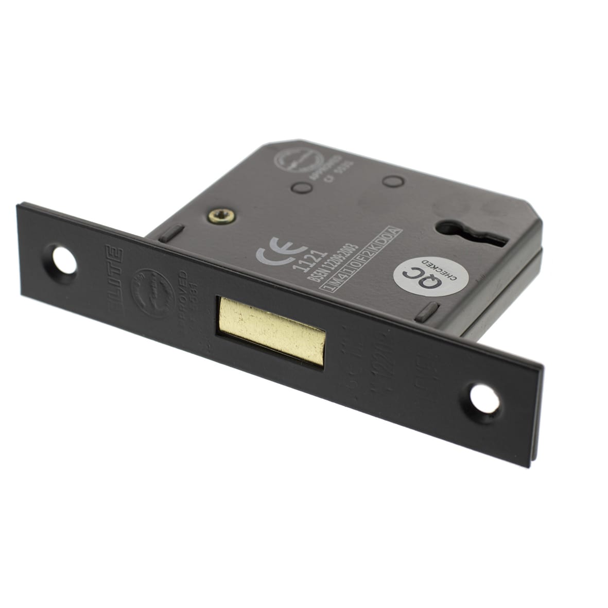 3 Lever Deadlock - 77mm Case - 57m Backset - Matt Black