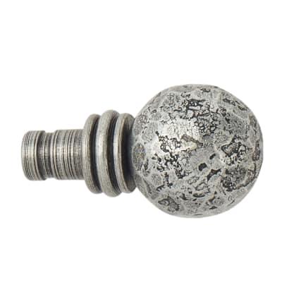 Beaten Ball Curtain Finials - Pewter