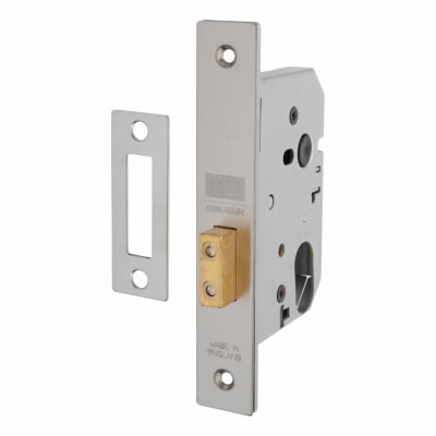 Oval 2141 Deadlock - 65mm Case - 44.5mm Backset - Satin Stainless Steel