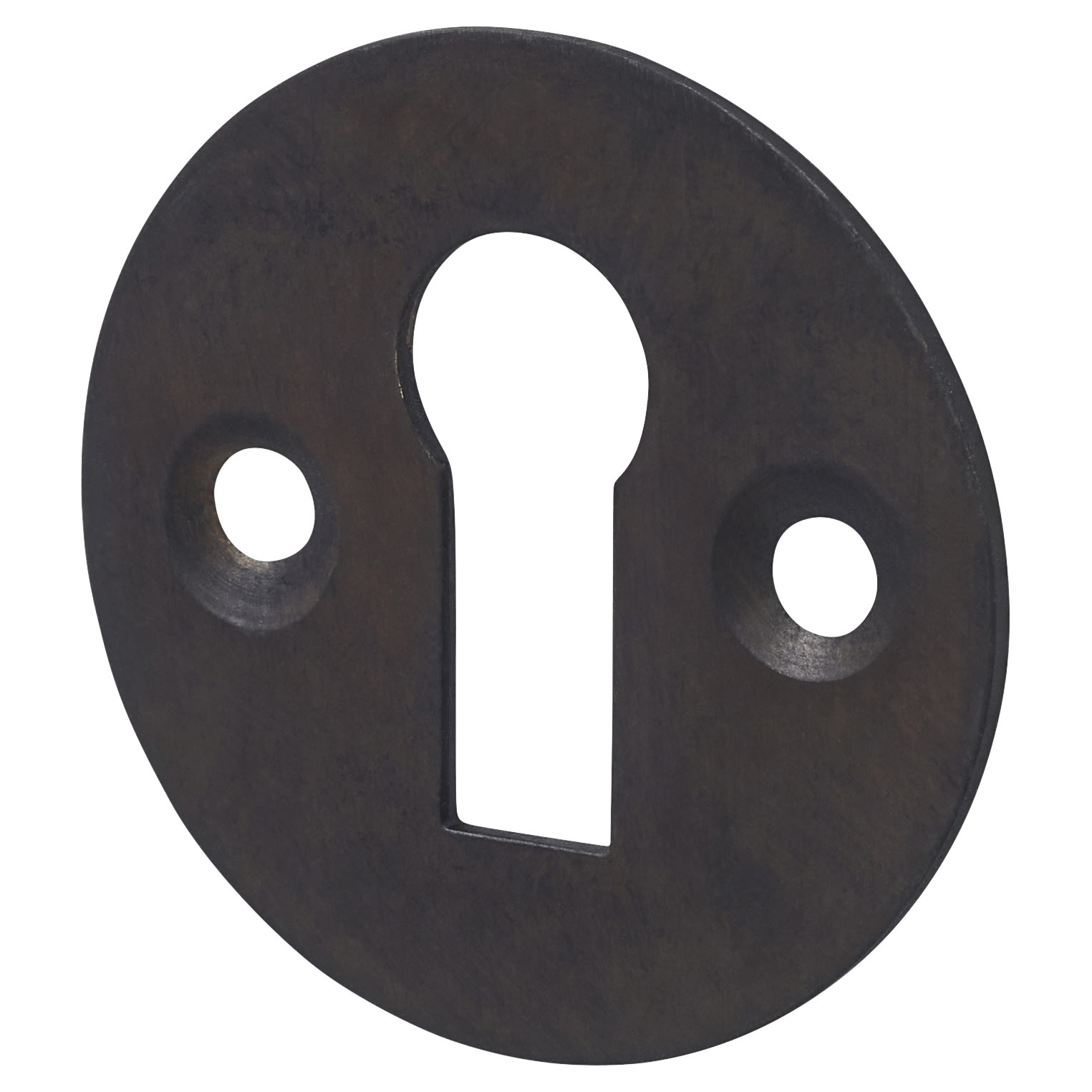 Victorian Escutcheon - 32mm Diameter - Keyhole - Brushed Oil Rubbed Bronze