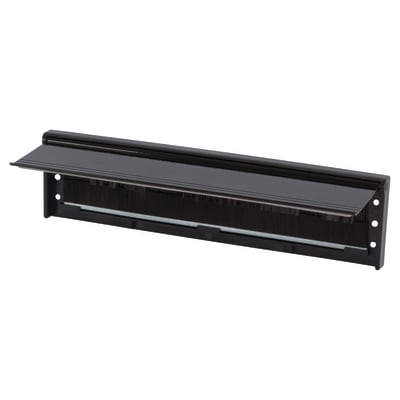 Internal Letter Box Draught Seal With Flap - 292 x 75mm - Black