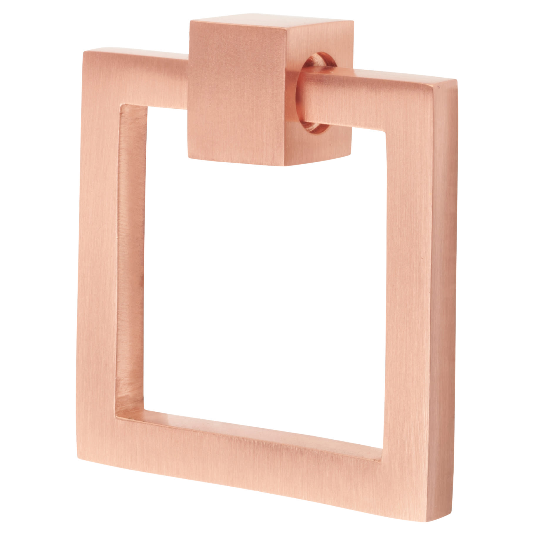 Marcus Square Ring Cabinet Drop Handle - 50 x 55mm - Satin Rose Gold