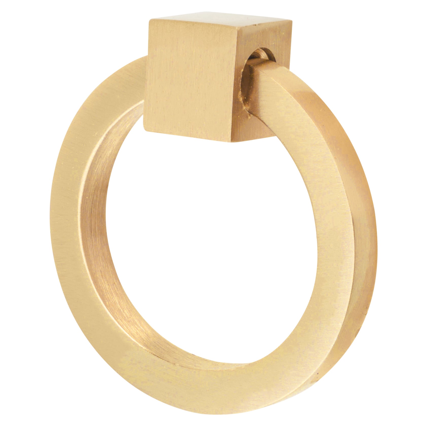 Marcus Ring Cabinet Drop Handle - 50mm Diameter - Satin Brass