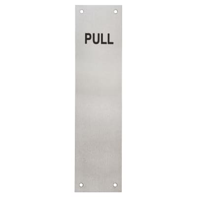 Stainless Steel Finger Plate - Pull - 300 x 75 x 1.2mm - Satin