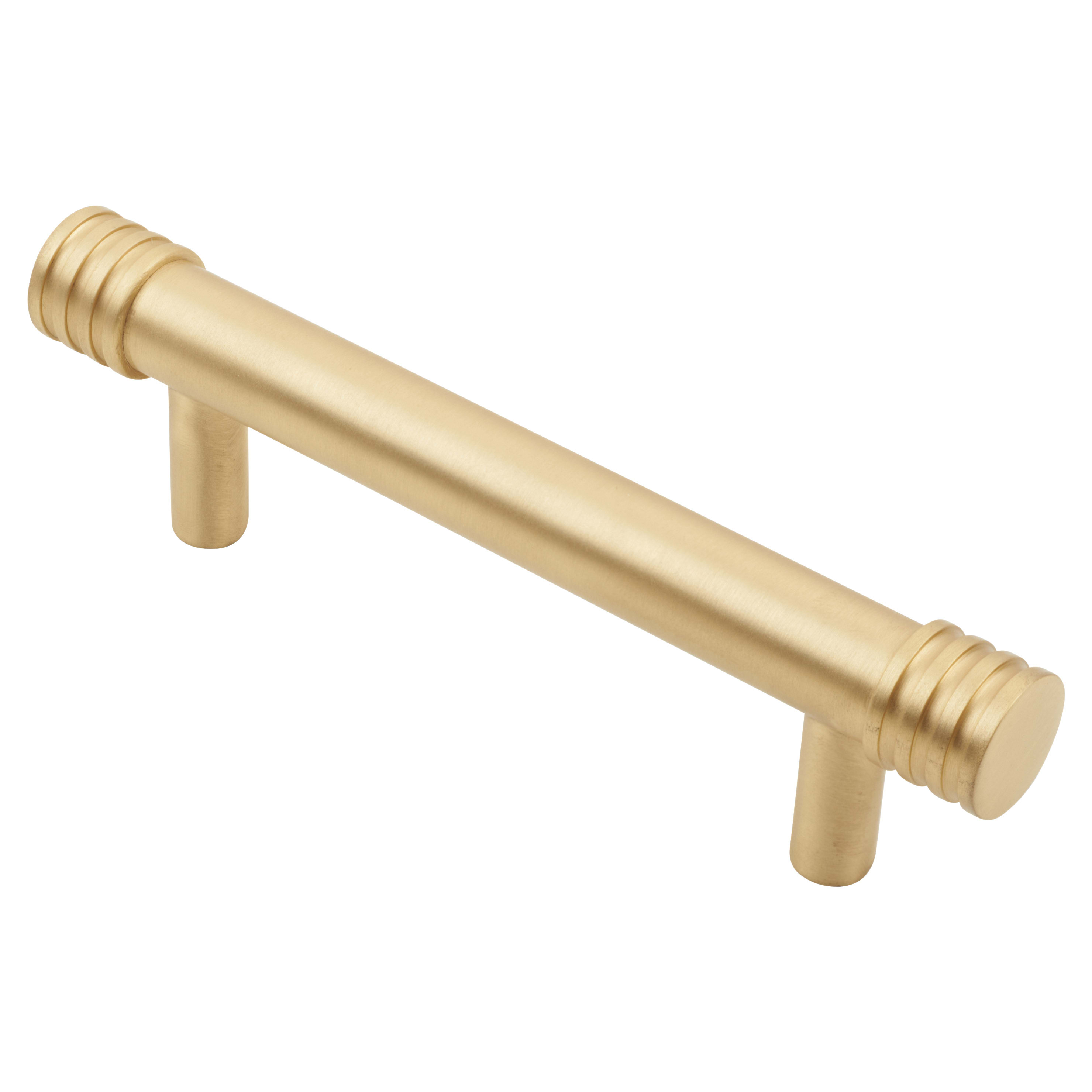 Hoxton Sturt 15mm T-Bar Cabinet Pull Handle - 96mm Centres - Satin Brass