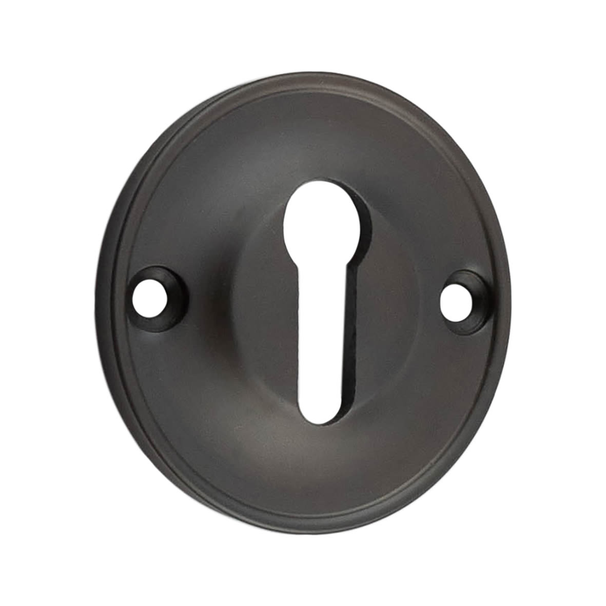 Escutcheon - 40mm Diameter - Keyhole - Dark Bronze