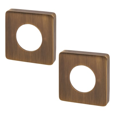 Square Passage Rose Cover - Antique Brass