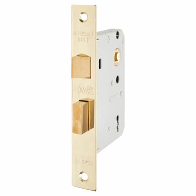 3 Lever Sashlock - 76mm Case - 56mm Backset - Polished Brass