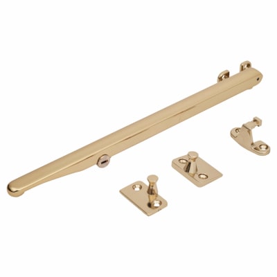 Craftsman Locking Bar Casement Window Stay - 11"/280mm Length - Gold