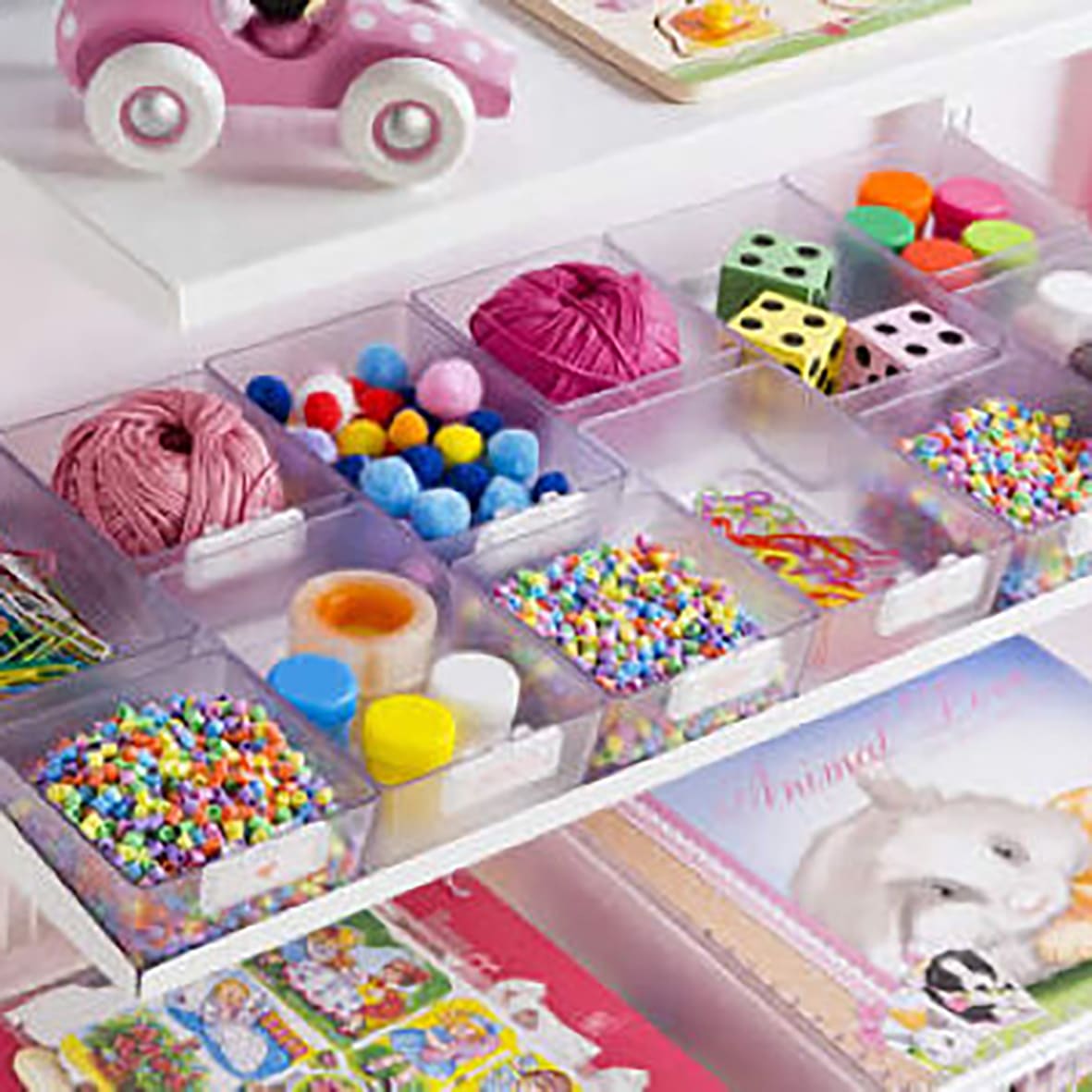 Top Track System - Rectangular Storage Craft Box - 174 x 98 x 48mm - Translucent