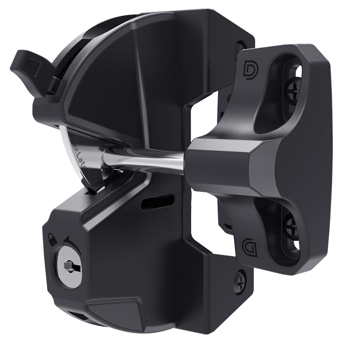 D&D Lokklatch Locking Gate Latch - 115 x 28mm - Black