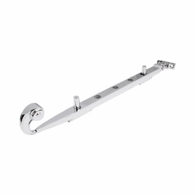 Solid Curl Casement Window Stay - 12"/300mm Length - Polished Chrome