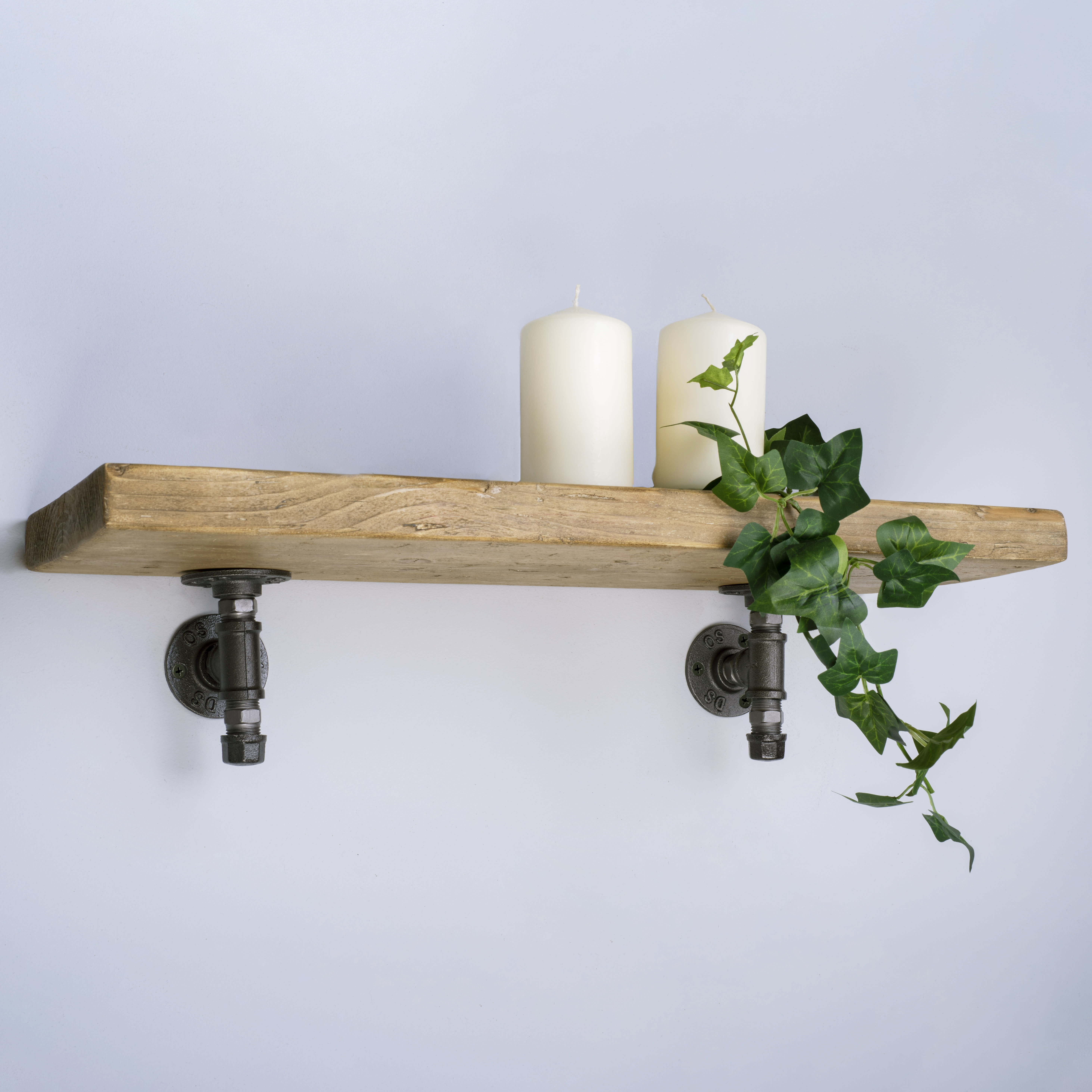 3/4" Pipe Shelf Bolted Bracket Kit - Black - Pack of 2