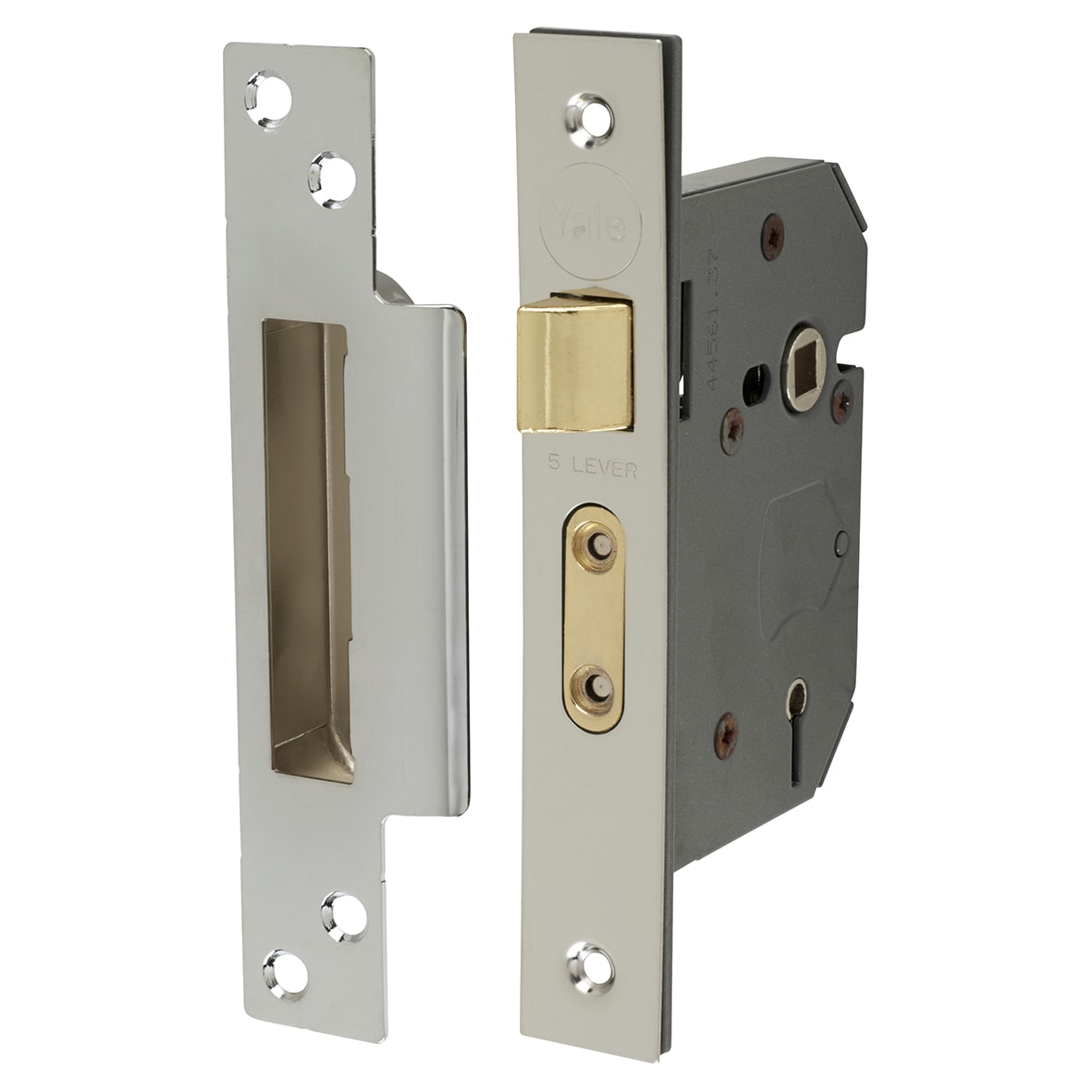 M550 Bolt Through 5 Lever Sashlock - 76mm Case - 57mm Backset - Polished Chrome